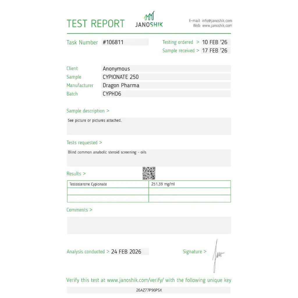 Cypionat lab result 2026-02-24